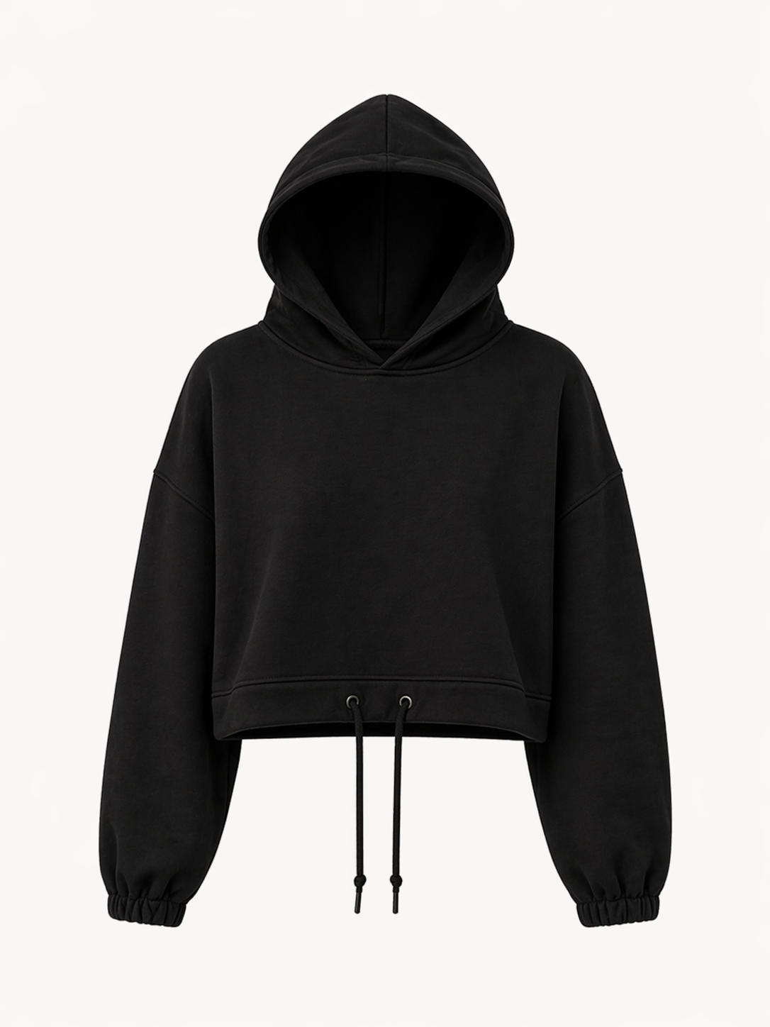 Oversize Cropped Hoodie Kaputzen-Pulli