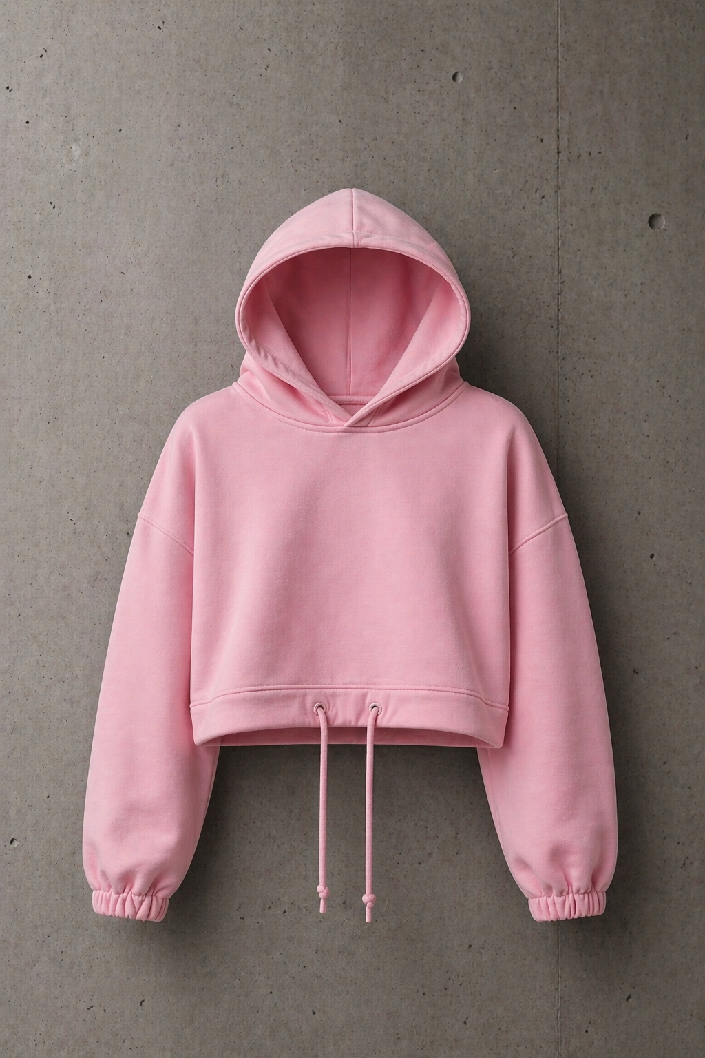 Oversize Cropped Hoodie Kaputzen-Pulli