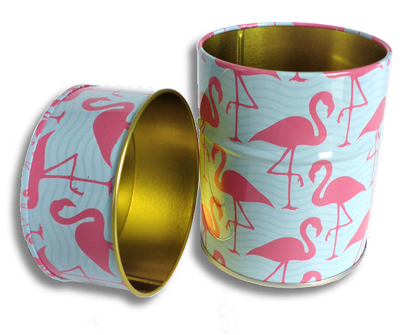 Flamingo Dose 9,5 cm - 4 Motive