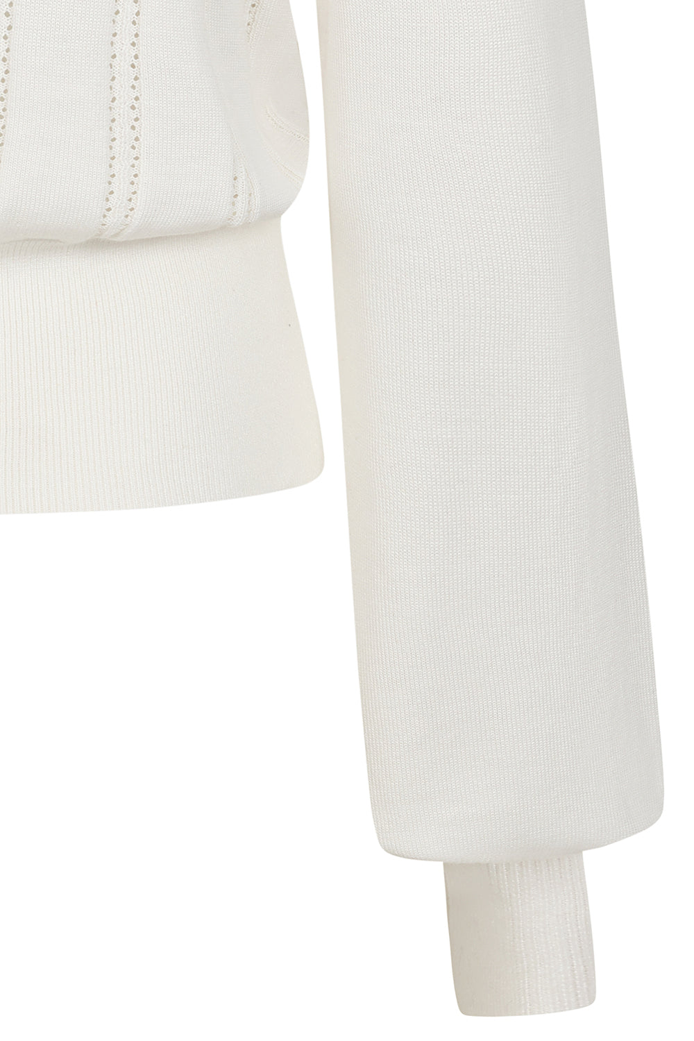Angel Pointelle Knit Jumper offwhite – Detailansicht