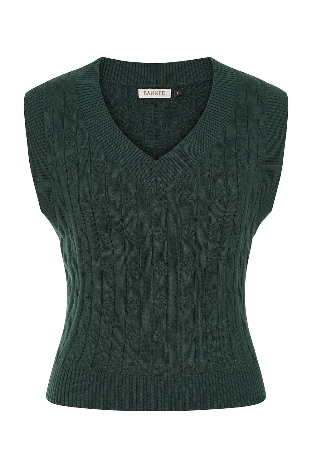 Olive Waistcoat green – Banned Retro Rückansicht