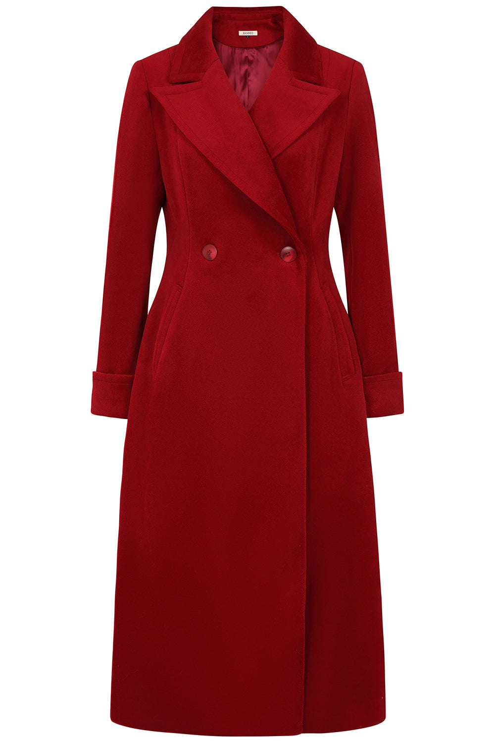 Abigail 40s Coat burgundy – Modelansicht