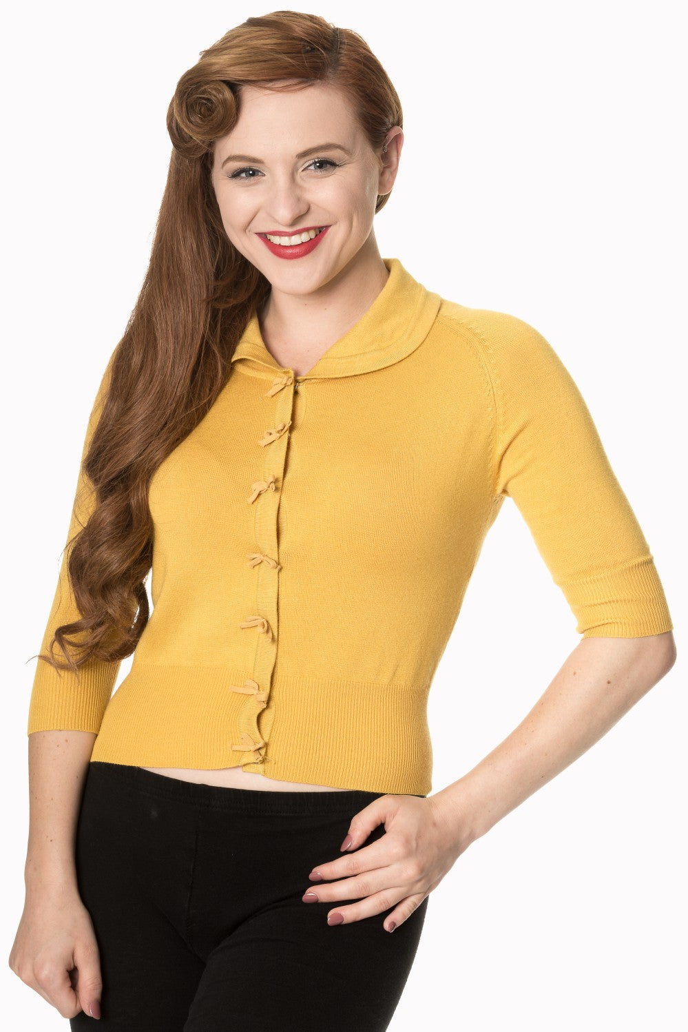 April Cardigan mustard