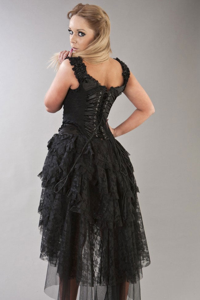 Ophelie Dress Satin schwarz