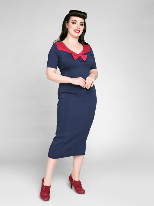 Margret Pencil Dress navy