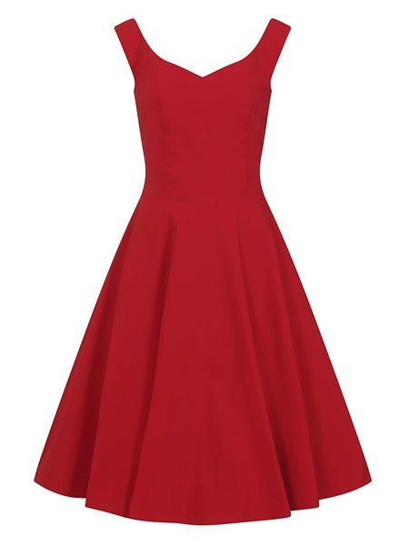 Ridley Dress - rotes Rockabilly Kleid