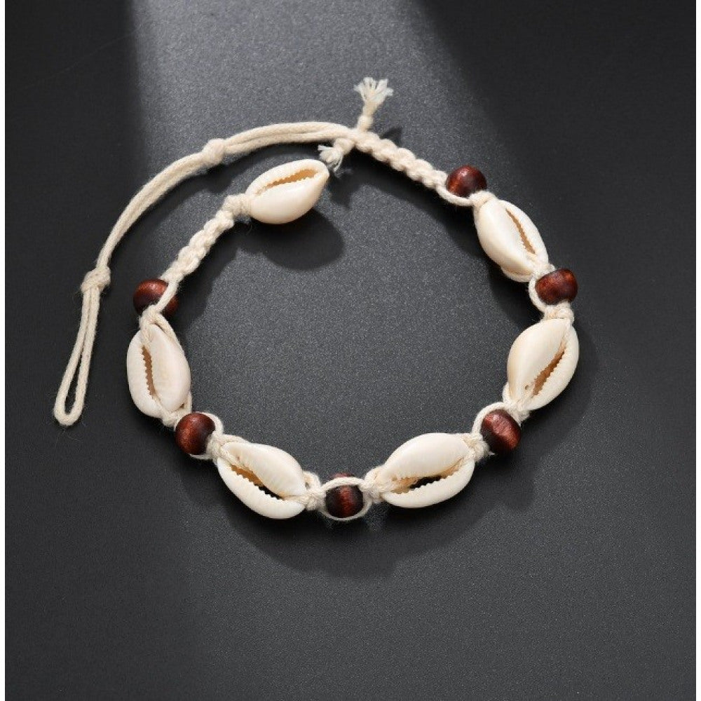 Fußkettchen Muscheln braun