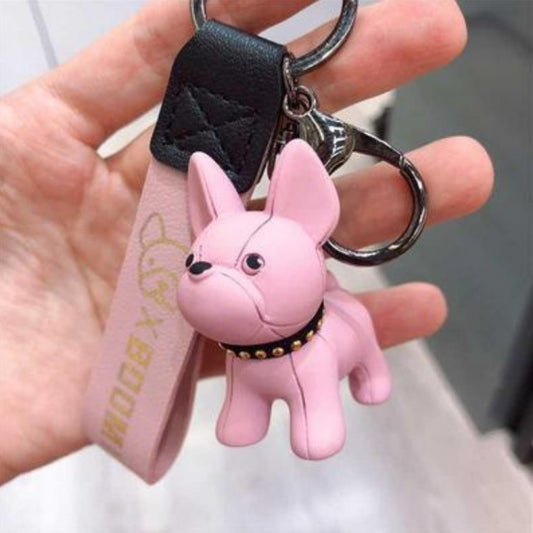 Schlüsselanhänger Taschendeko Pinke Bulldogge