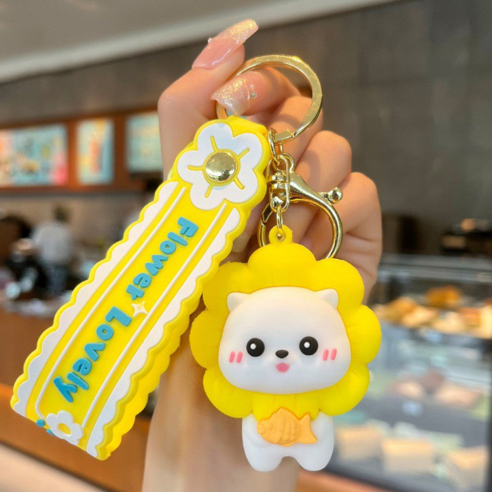 Schlüsselanhänger Taschendeko Sunny Flower Cat