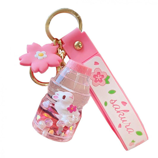 Schlüsselanhänger Taschendeko Kaninchen in Flasche