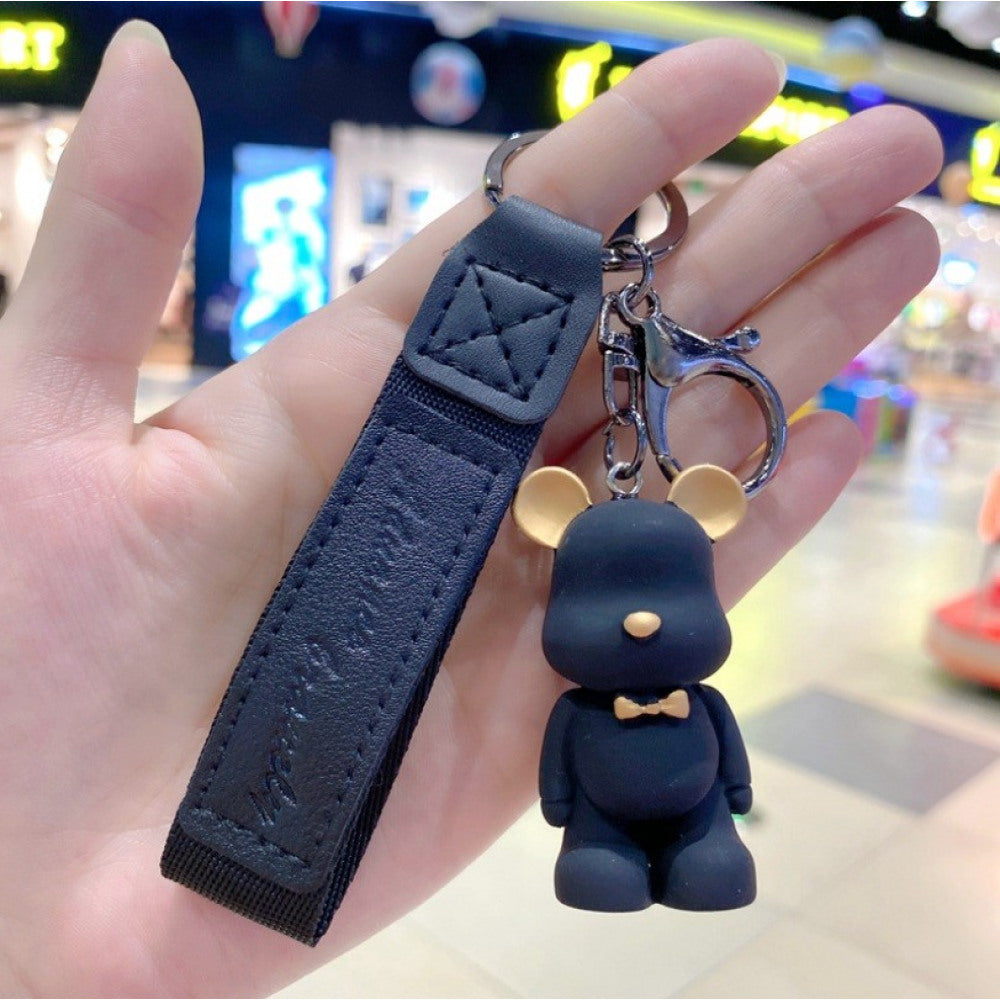 Schlüsselanhänger Taschendeko Schwarzer Teddy