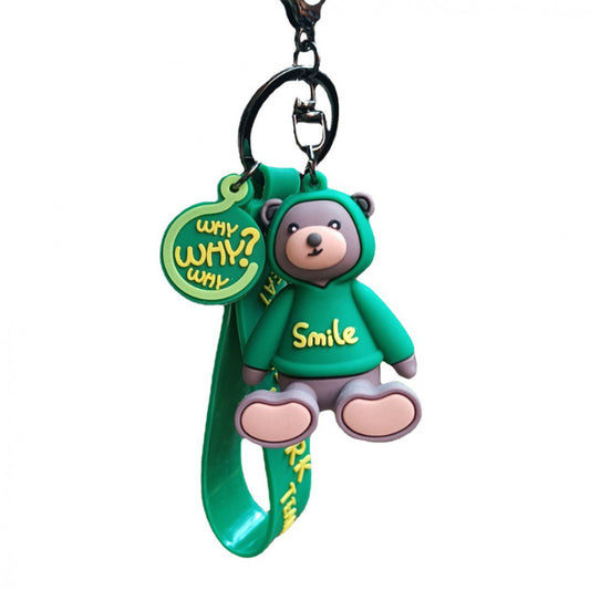 Schlüsselanhänger Taschendeko Bär grün