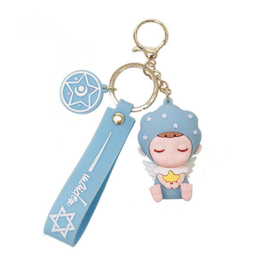 Schlüsselanhänger Taschendeko Engelchen blau