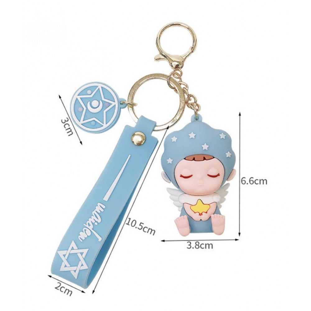 Schlüsselanhänger Taschendeko Engelchen blau