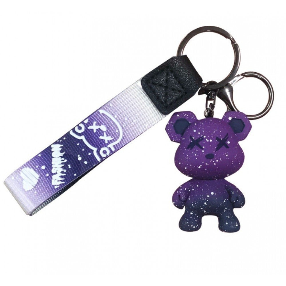 Schlüsselanhänger Taschendeko Galaxy Bär lila