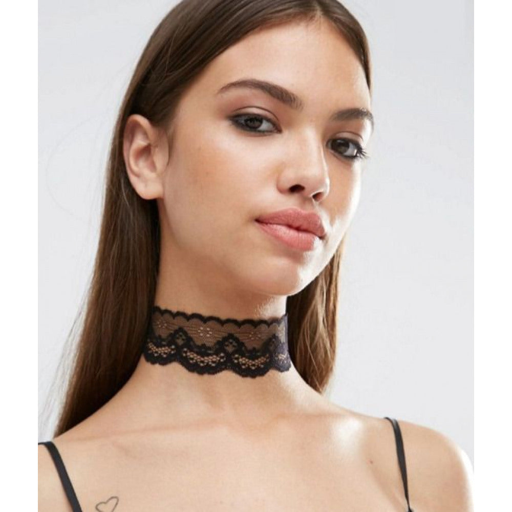 Spitzen-Halsband schwarz