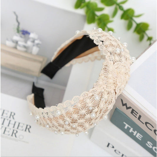 Vintage 20s Haarreif Perlen ivory