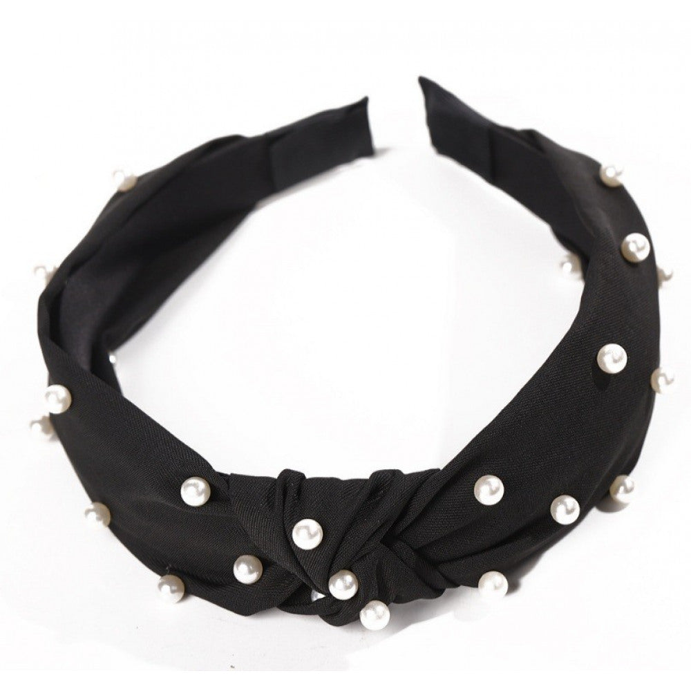 Turban-Haarreif mit Perlen