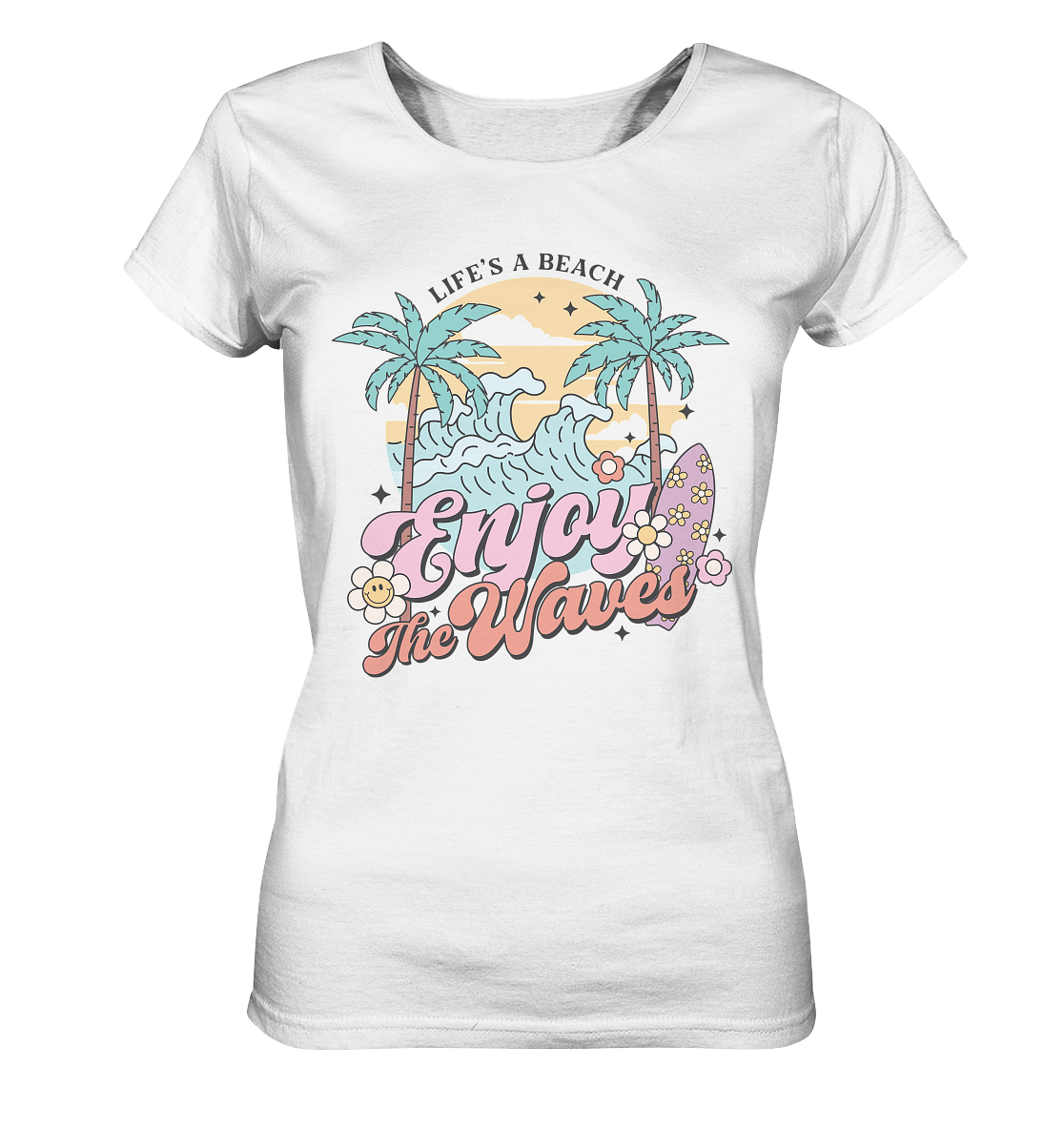 Retro Summer - Enjoy the waves - Ladies Organic Shirt