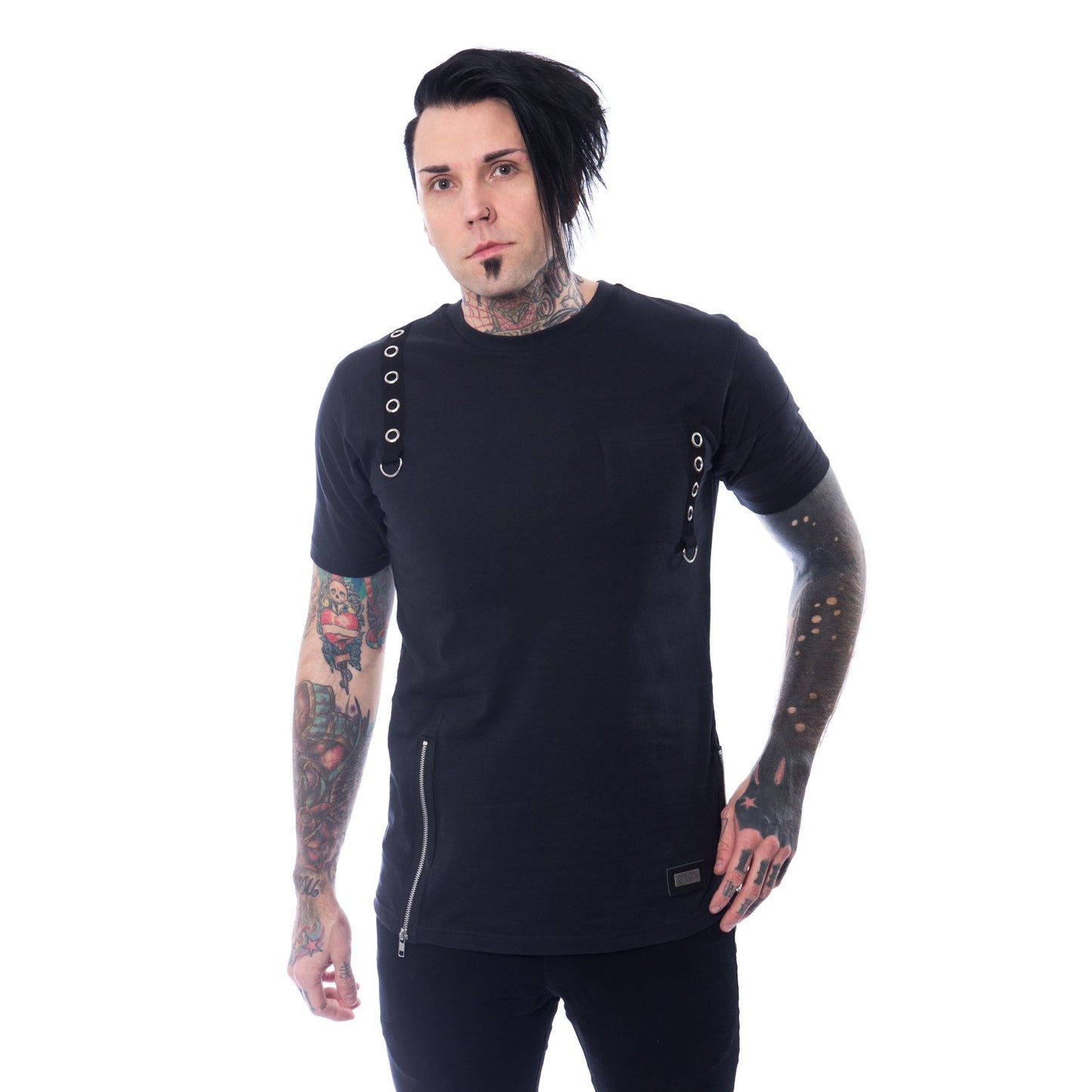 Jash Shirt - Goth Shirt mit Nieten