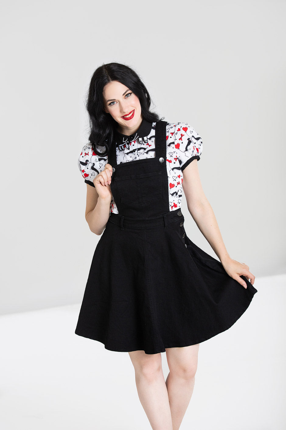 Dakota Pinafore Latz-Kleid schwarz