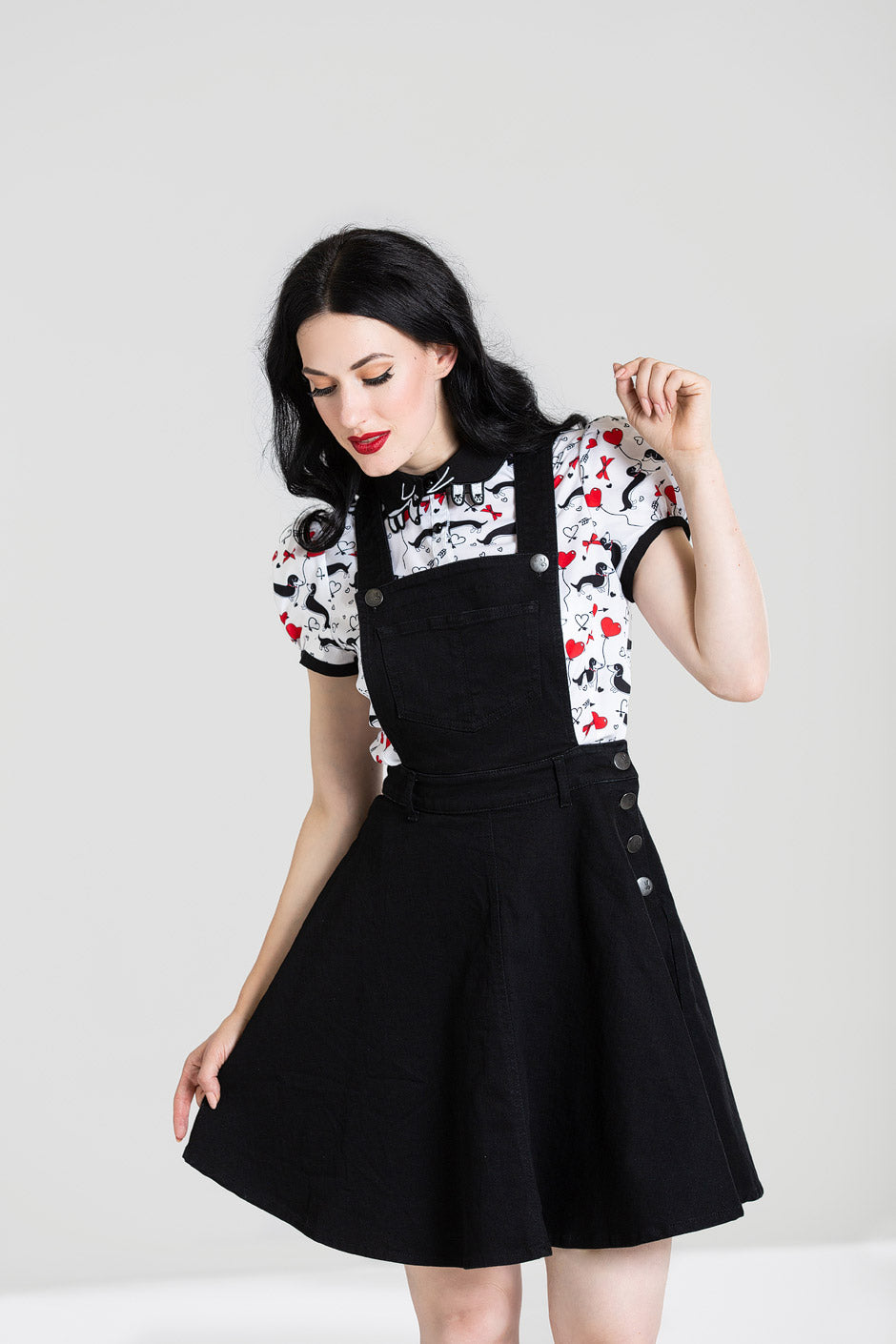 Dakota Pinafore Latz-Kleid schwarz