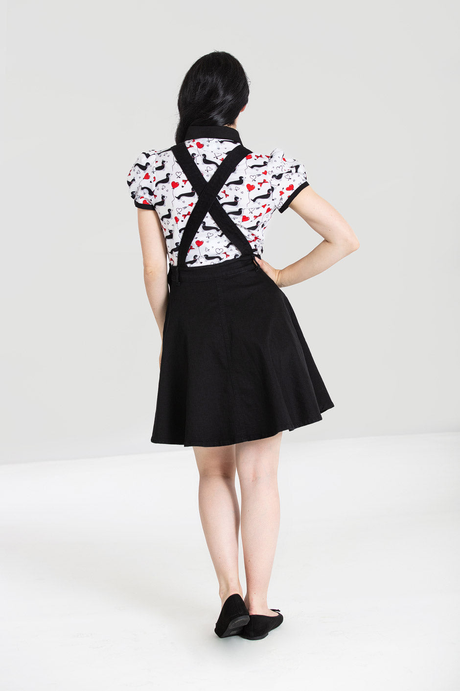 Dakota Pinafore Latz-Kleid schwarz