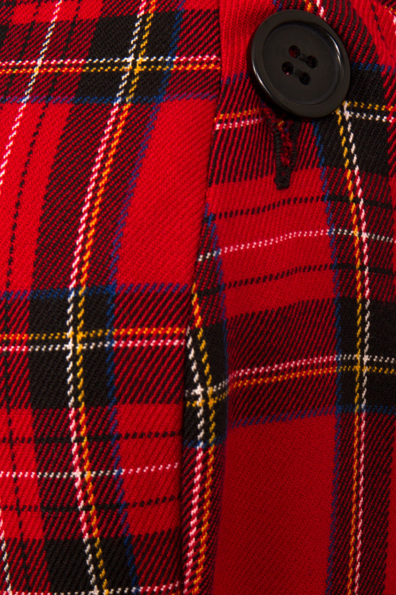 Irivine Pinafore Träger-Kleid in Tartan rot