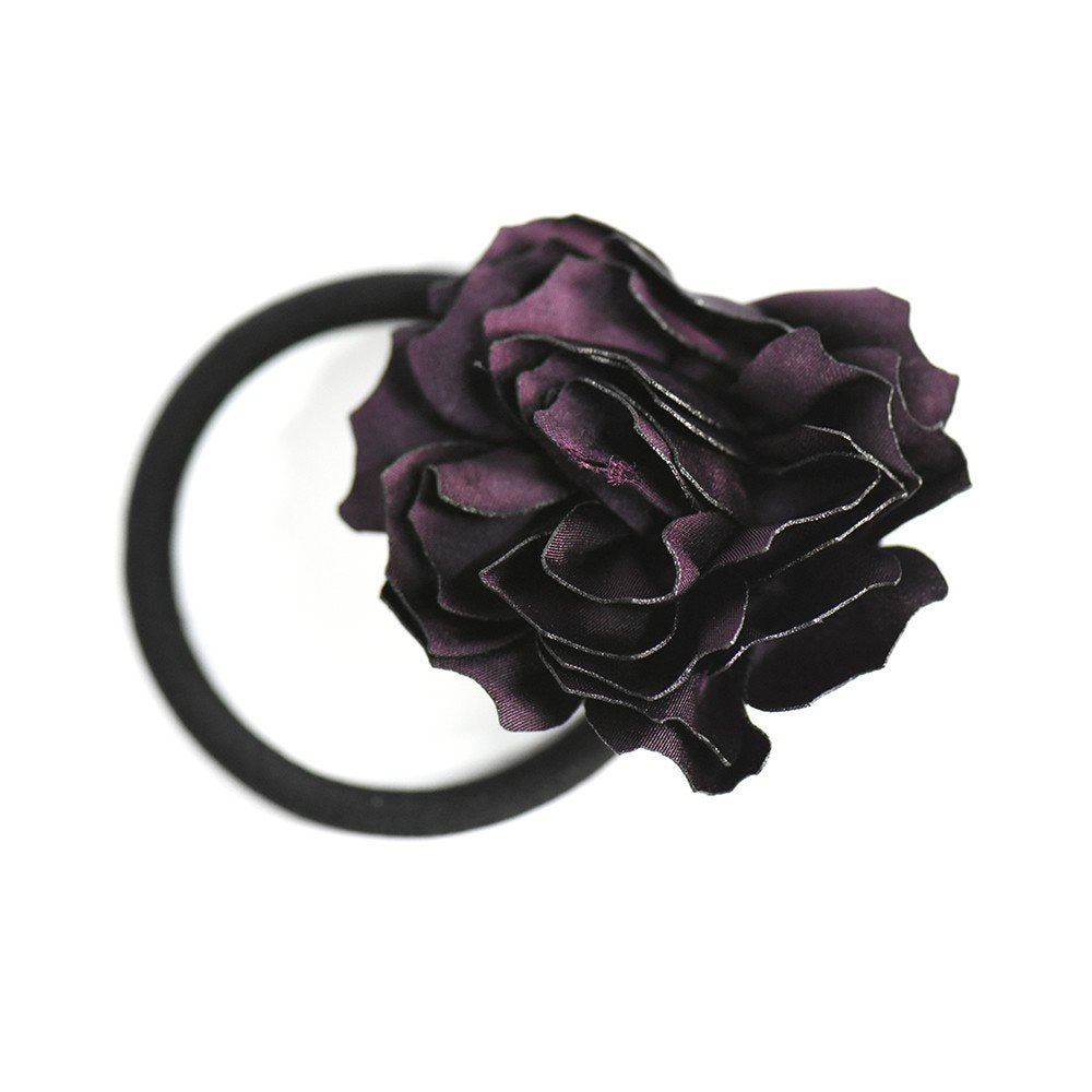 Dark Rose Haarblume aubergine