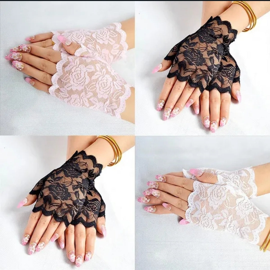 Spitzenhandschuhe kurz