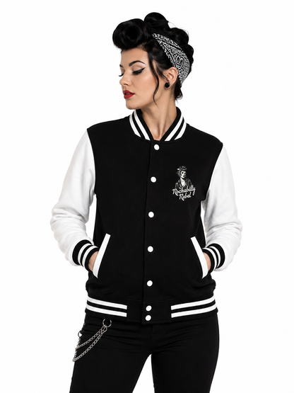 Rockabilly Rebel Collegejacke - Varsity Jacke mit Print
