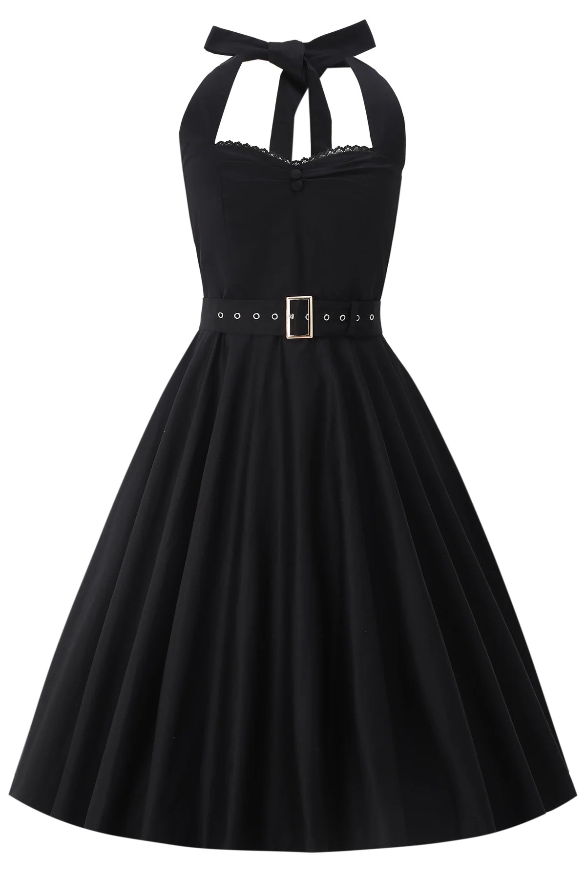 Schwarzes Neckholder Kleid