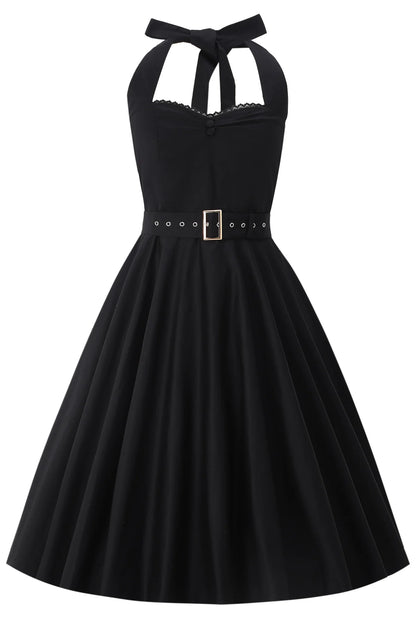 Schwarzes Neckholder Kleid