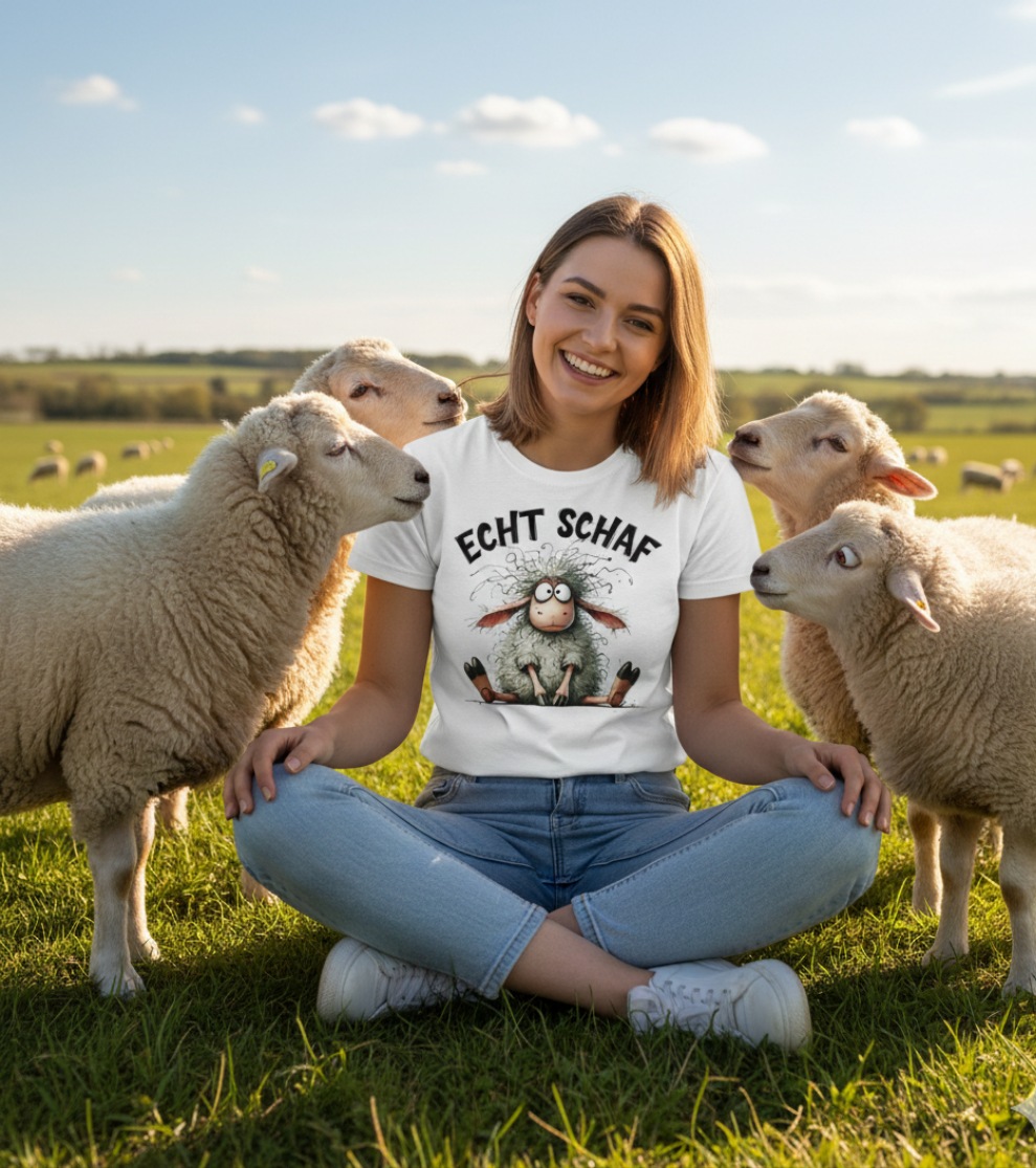 Echt Schaf!  - T-Shirt mit Schaf-Motiv