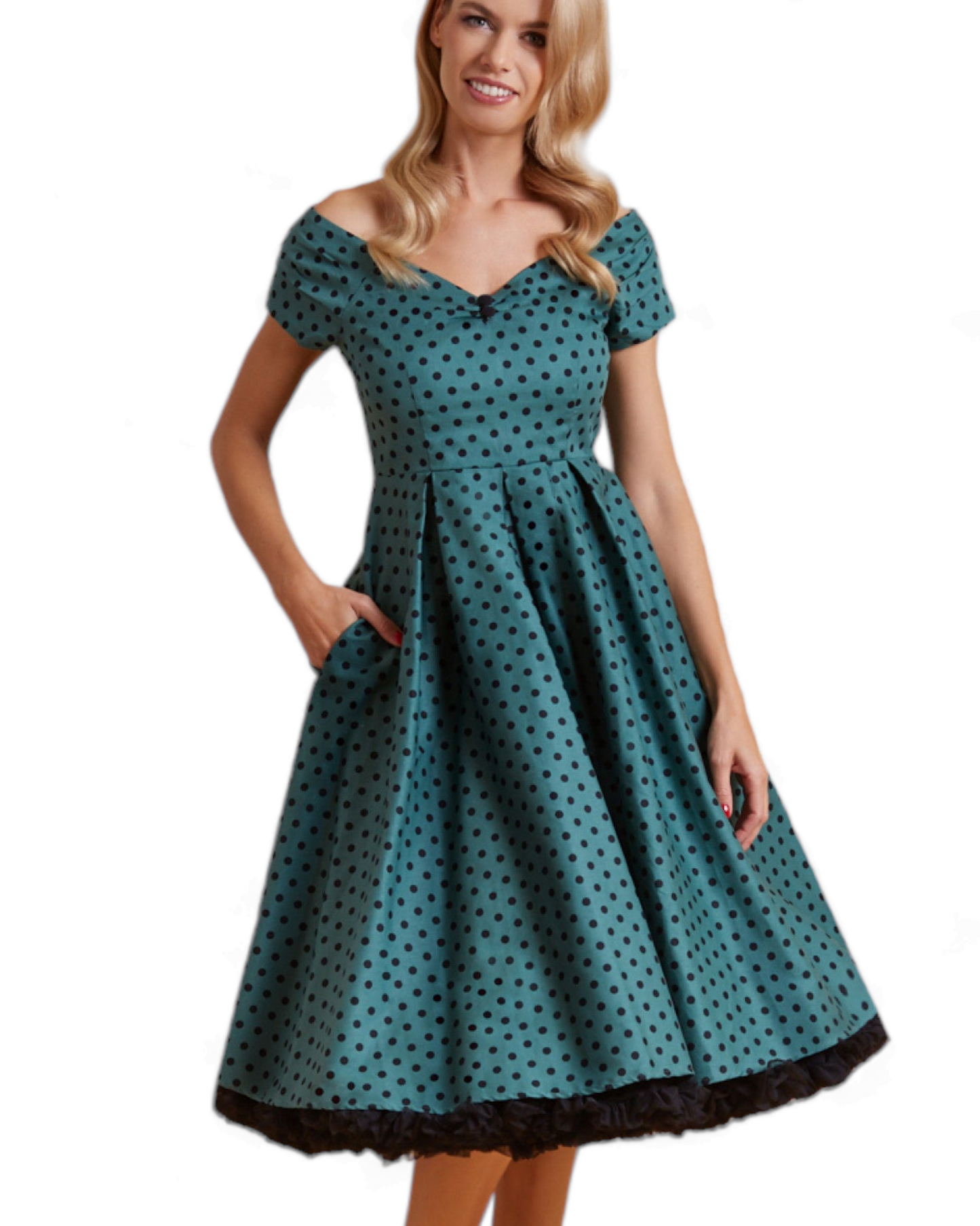 Olive Polka Lily Kleid