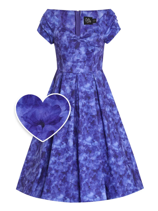 Purple Watercolor Lily Kleid