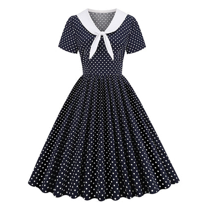 Ahoi Sailor Dress - maritimes Retro Kleid mit Polka Dots