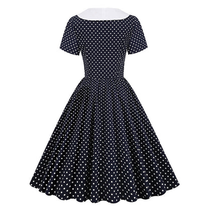 Ahoi Sailor Dress - maritimes Retro Kleid mit Polka Dots