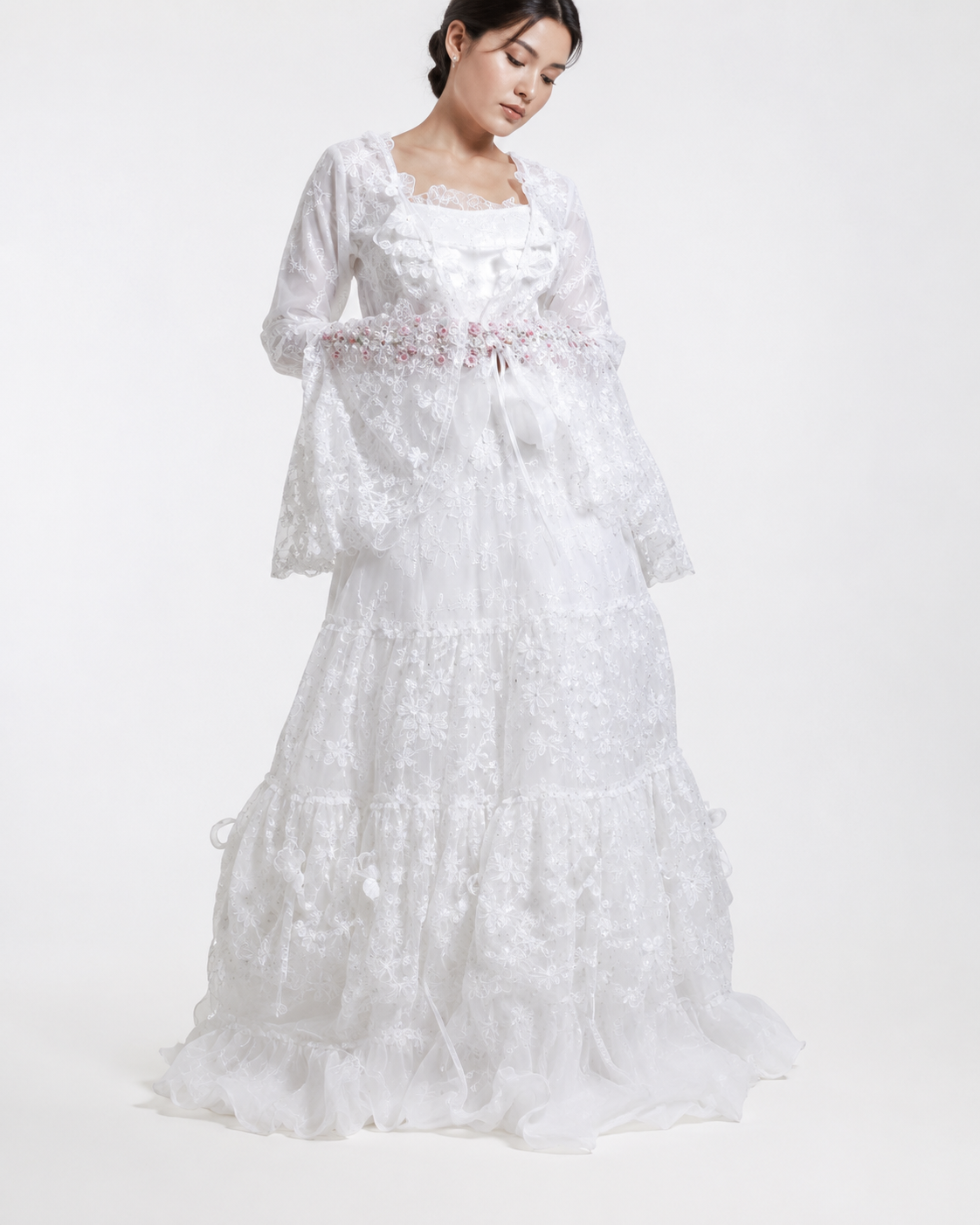 Gothic Brautkleid weiß