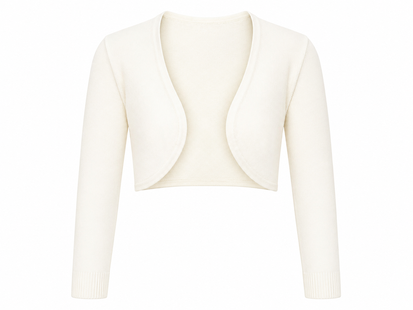 Flickers Bolero ivory - Strick Kurzjacke in creme