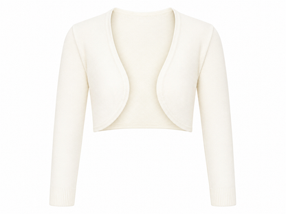 Flickers Bolero ivory - Strick Kurzjacke in creme