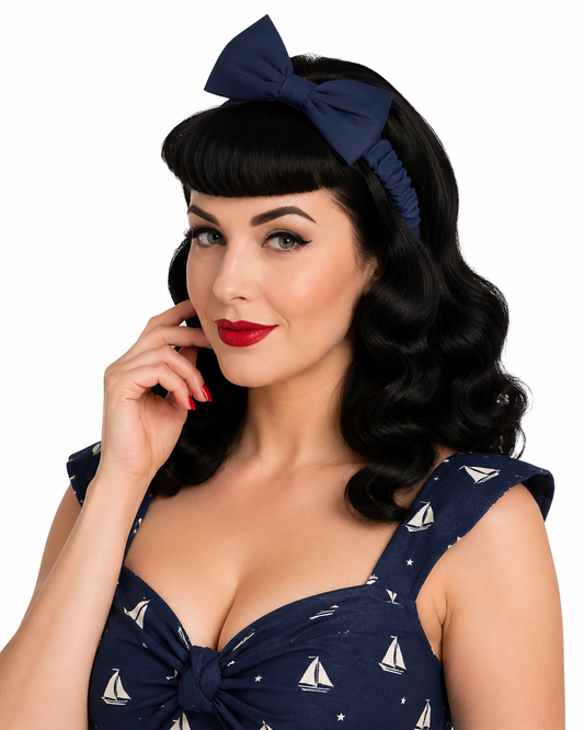 Dionne Hair Bow - Haarband mit Schleife in navy