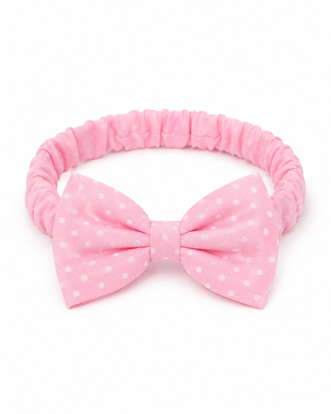 Polka Dot Haarband mit Schleife in rosa