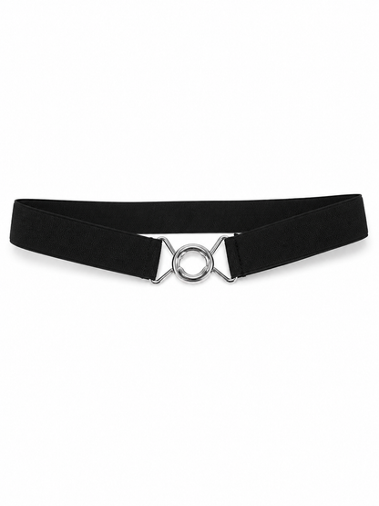Macha Belt - schmaler Strechgürtel in schwarz