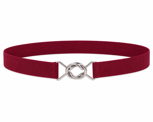 Macha Belt - schmaler Strechgürtel in burgundy