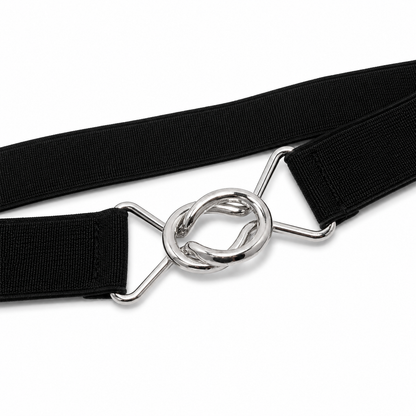 Macha Belt - schmaler Strechgürtel in schwarz