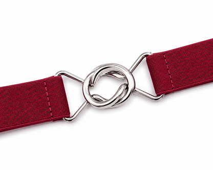 Macha Belt - schmaler Strechgürtel in burgundy