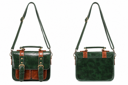 Leila Retro Handtasche forest green