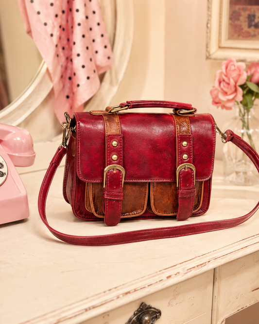 Leila Retro Handtasche rot