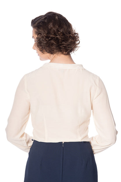 Betty Ruffle Bluse cream